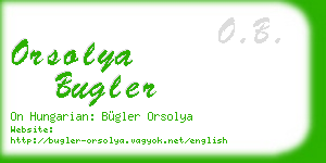 orsolya bugler business card