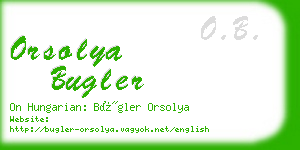 orsolya bugler business card